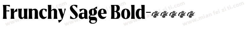 Frunchy Sage Bold字体转换